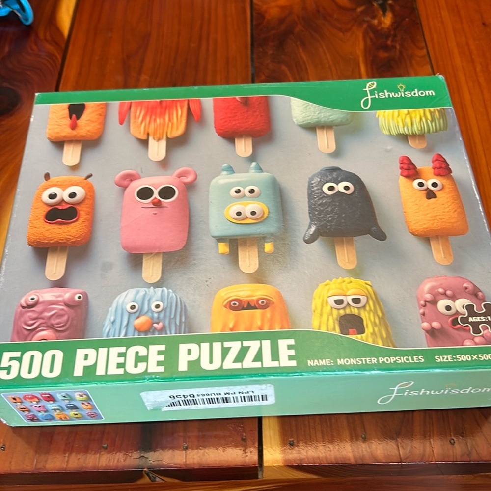 NWOT! 500 Piece Jigsaw Puzzle(Monster Popsicles)